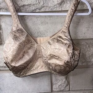PLAYTEX 18 Hour Ultimate Lift and Support Beige Bra Cushion Straps Sz 44DD #4745